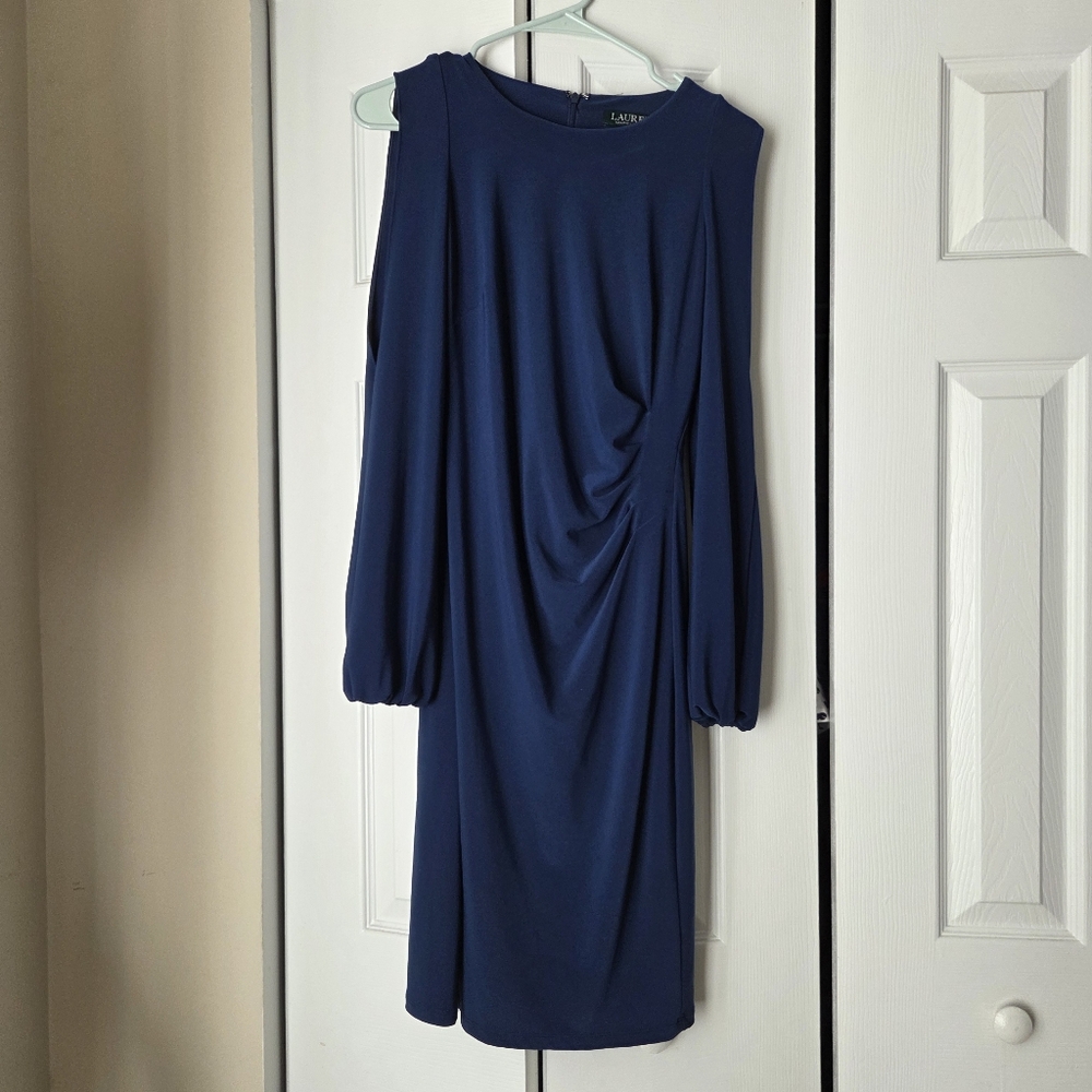 Ralph Lauren Midnight Blue Long Sleeve Dress